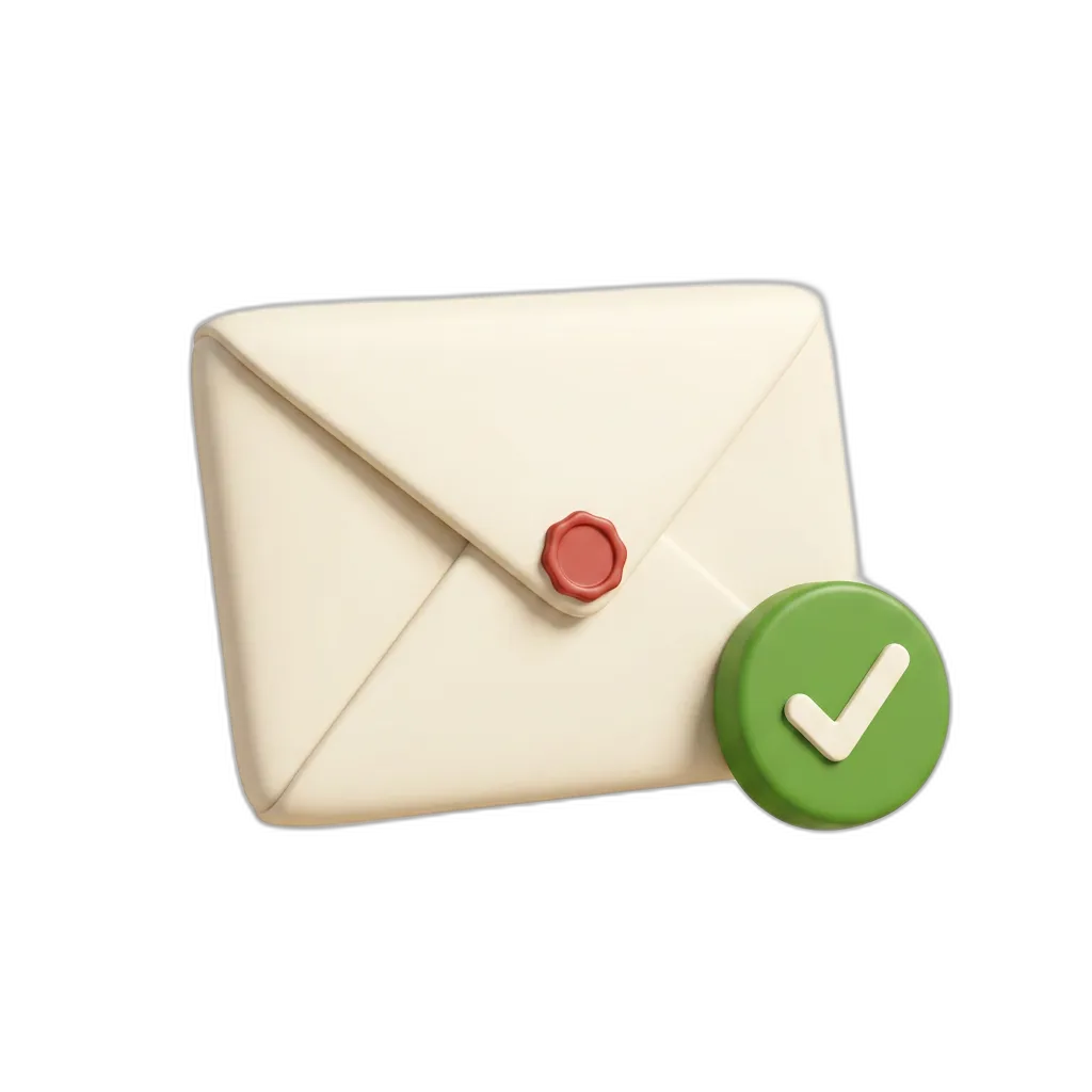 Envelope with checkmark