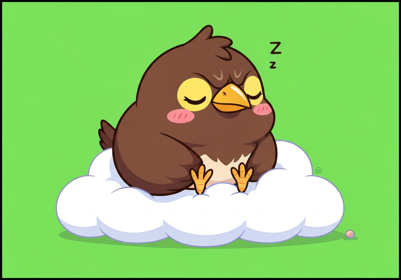 Cloudy — napping ON cloud keyframe