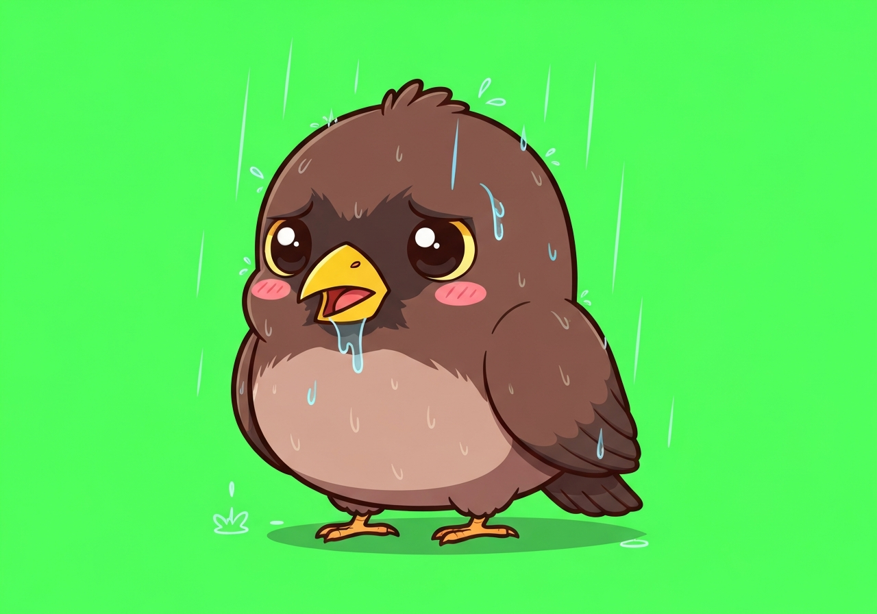 Heavy rain — flattened by downpour keyframe