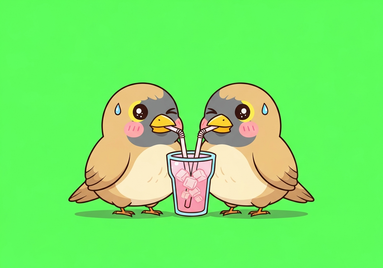 Hot — sharing a drink keyframe