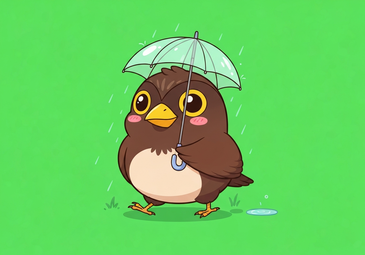 Light shower — calm umbrella stroll keyframe