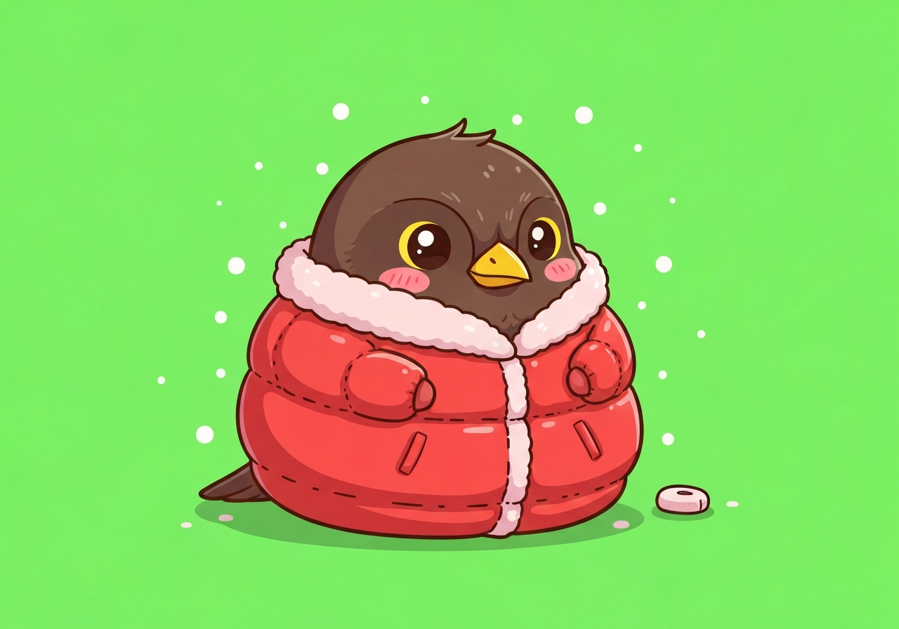 Snow — drowning in winter coat keyframe